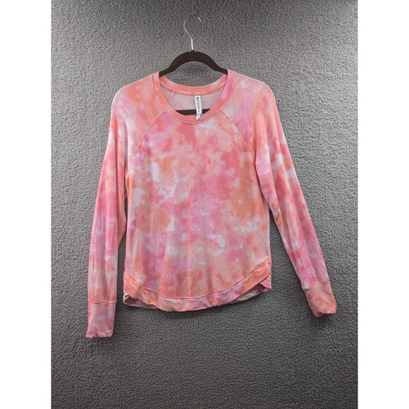 Athleta Mindset Positive Latitude Pink Tie Dye Sweatshirt Women's Small - Picture 1 of 9